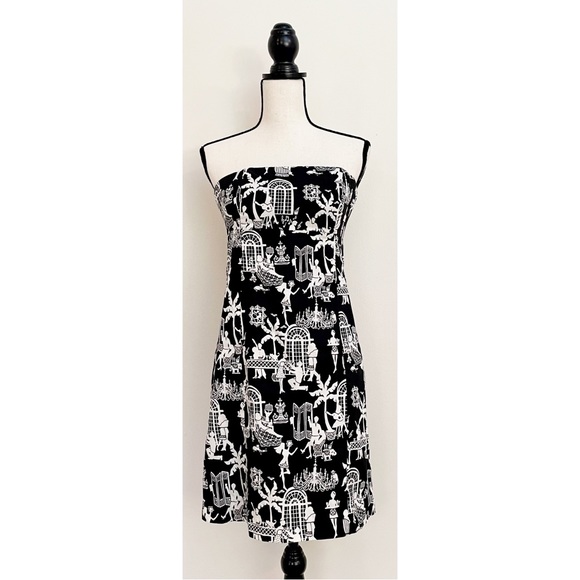 Lily Pulitzer Late Night Toile Strapless Dress - Picture 4 of 7